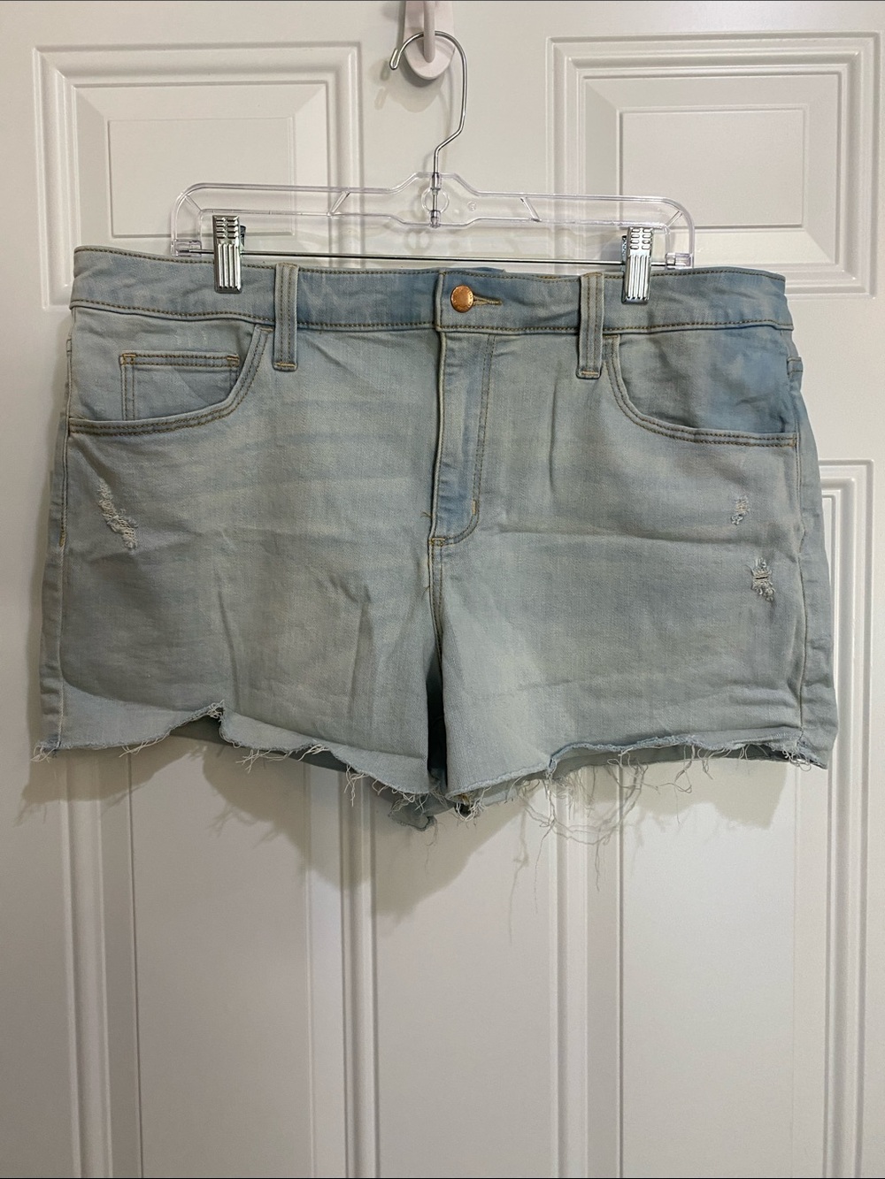Universal Thread Light Blue Frayed Denim Shorts